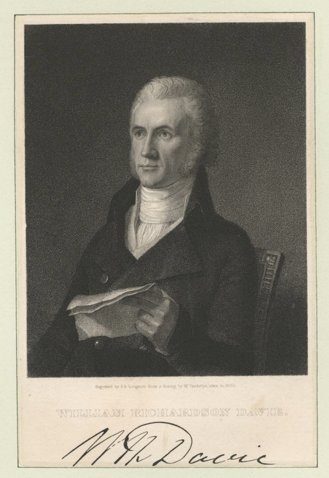 The Miriam and Ira D. Wallach Division of Art, Prints and Photographs: Print Collection, The New York Public Library. “William Richardson Davie” New York Public Library Digital Collections.